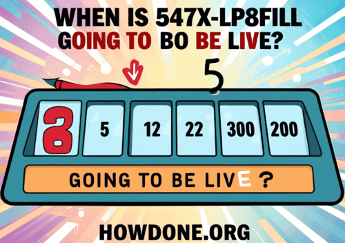 When is 547x-lp83fill Going to Be Live?