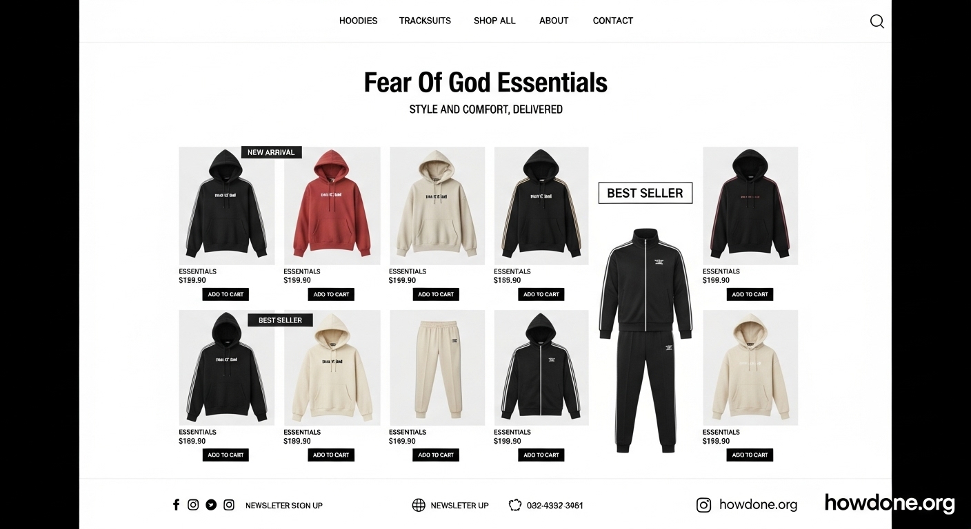 Fear Of God Essentials Hoodie Shop And Essentials Tracksuit Online Store